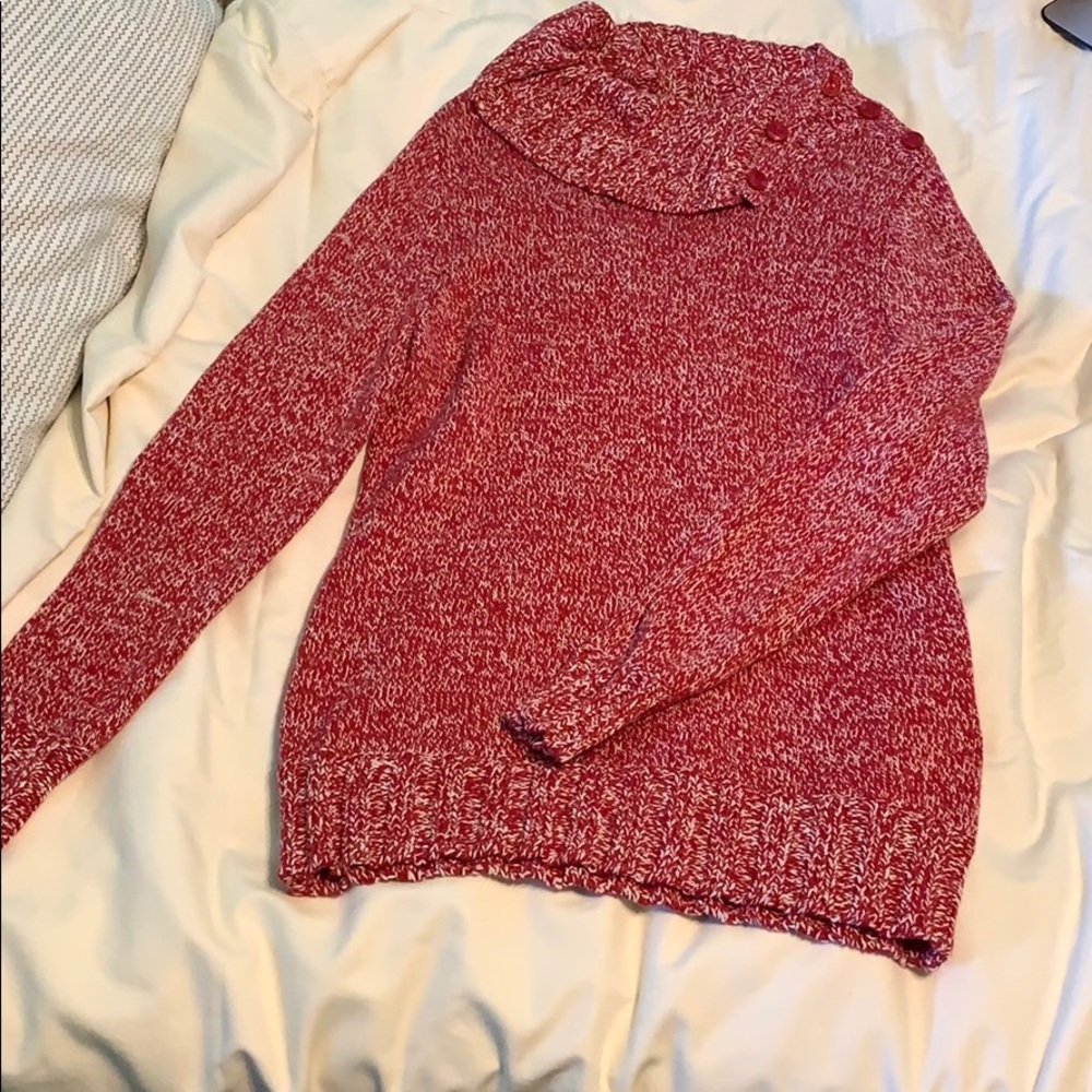 Oversized red sweater